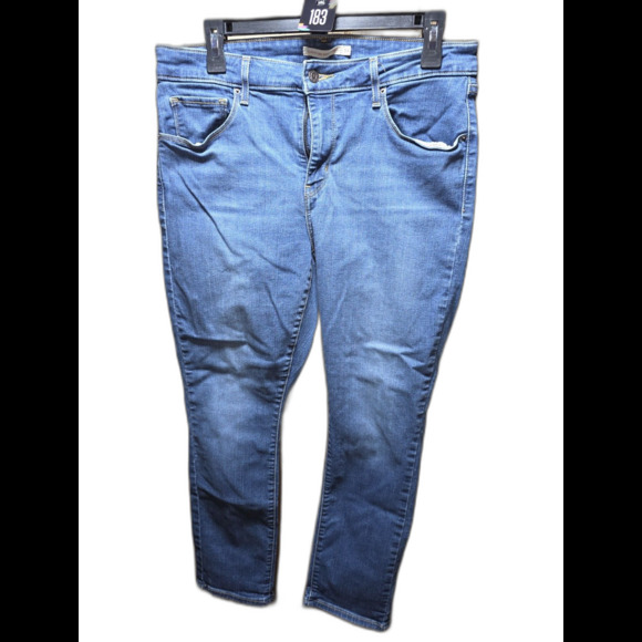 Levi's Denim - Levi’s Womens Size 14 Classic Mid Rise Skinny Jeans Blue Stretch Denim
